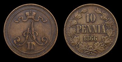 10 Пенни 1866 года