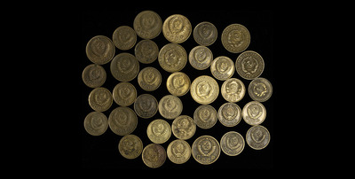 Набор 35 монет номиналом 2 копейки (10 шт.) и Копейка (25 шт.) 1926-1957 годов