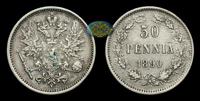 50 Пенни 1890 года, L