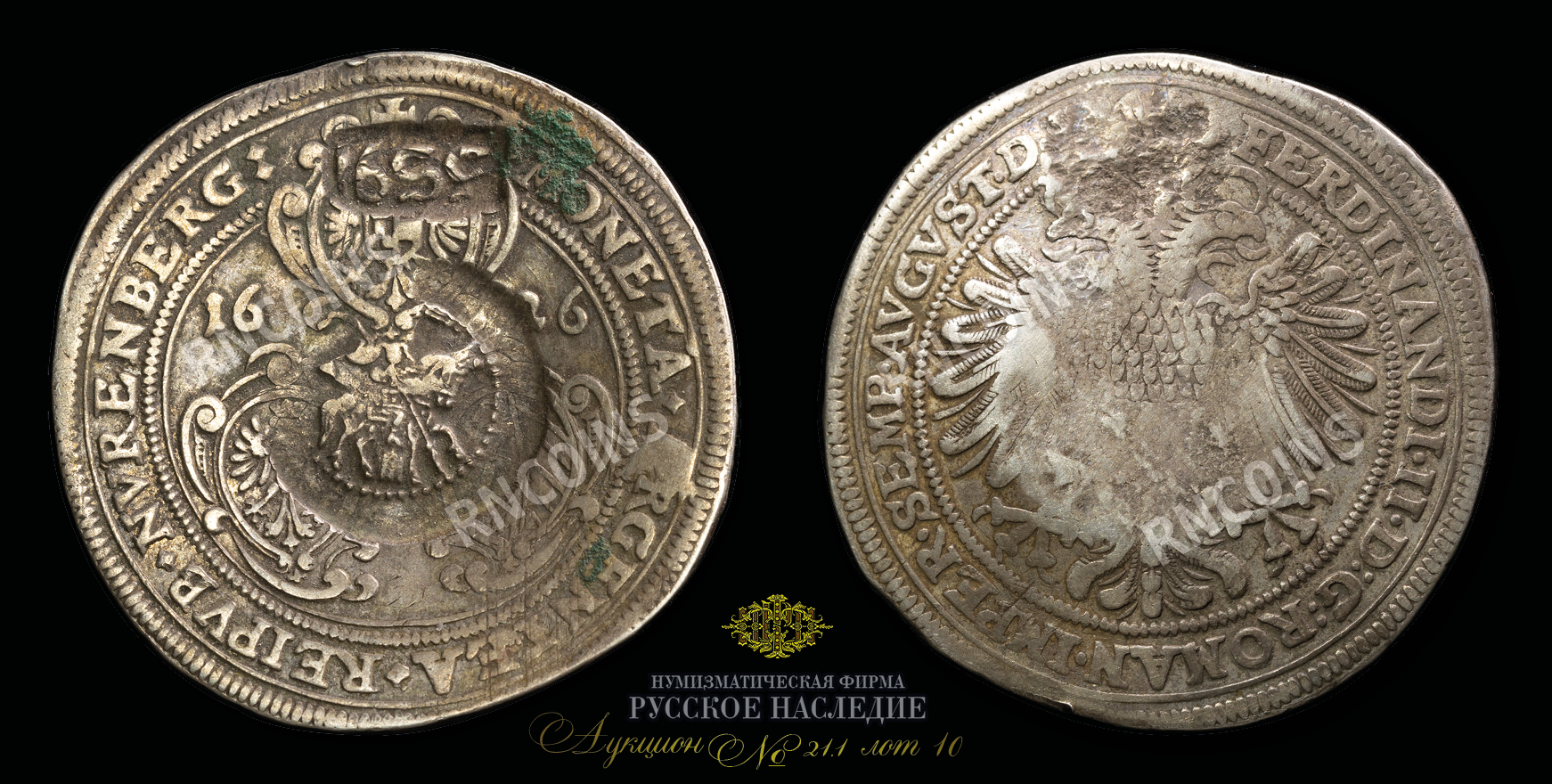 Ефимок 1655 года на Талере 1626 года