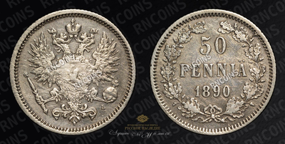 50 Пенни 1890 года, L