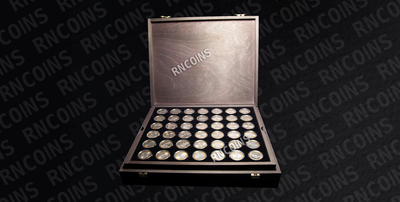 Полный набор биметаллических монет номиналом 10 рублей 2000-2022 годов (131 монета) в коробке