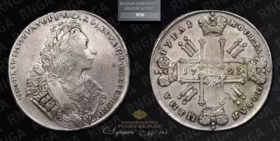 Рубль 1729 года