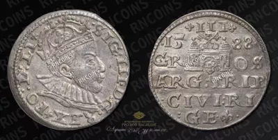 Трояк (3 гроша) 1588 года