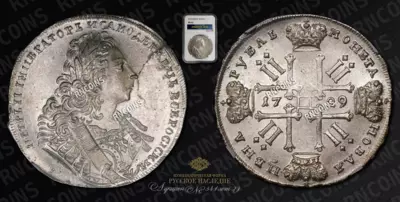 Рубль 1729 года