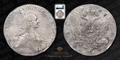 Рубль 1766 года, СПБ TI АШ