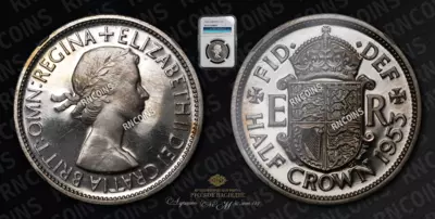 1/2 Кроны 1953 года, M.G. - E.F. C.T.