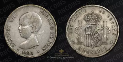 5 Песет 1892 года, GS PGM