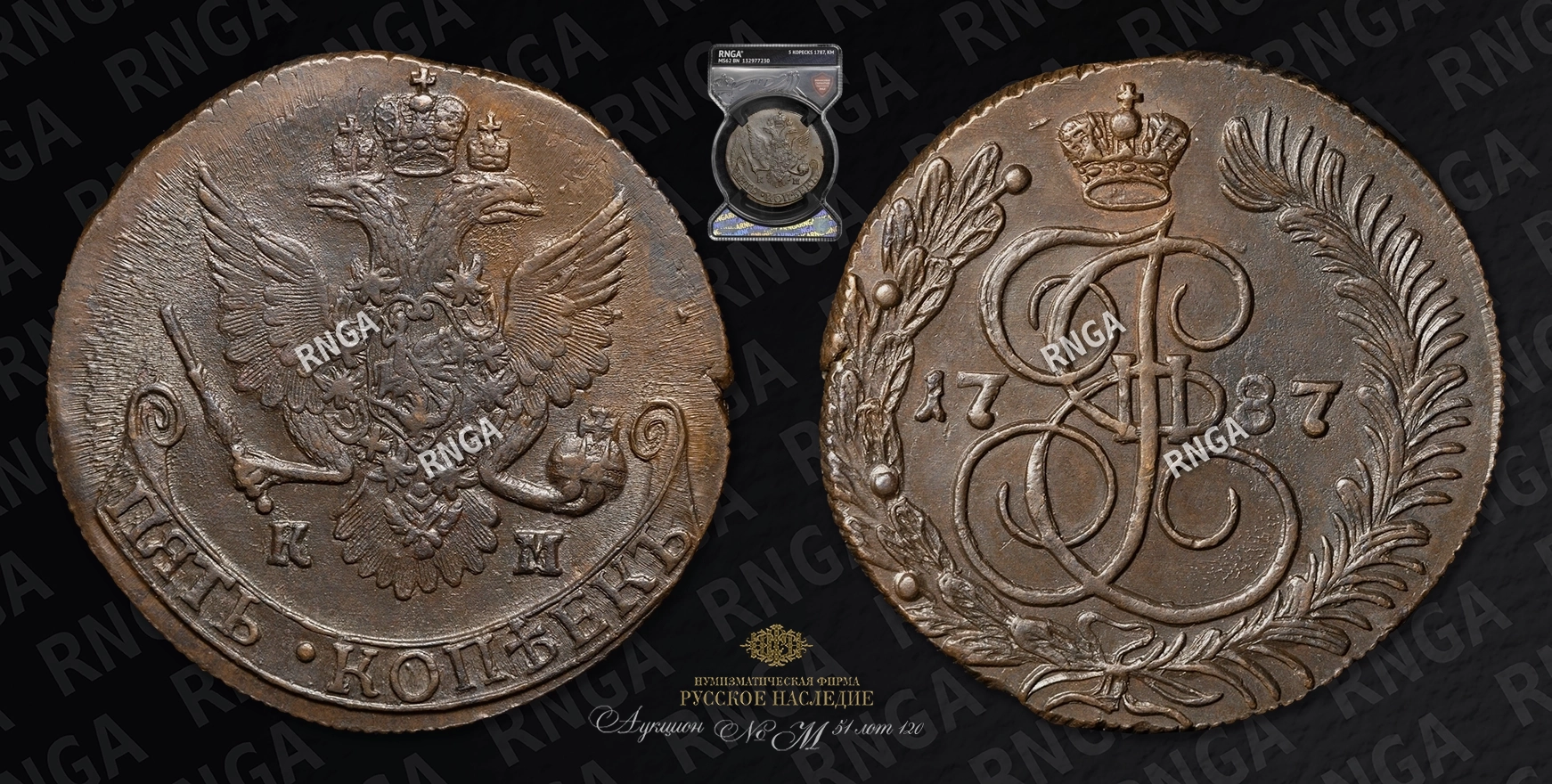 5 Копеек 1787 года, КМ 5 Копеек 1787 года, КМ