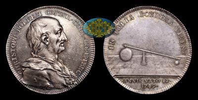 Медаль 1749 года «Кристофен Полхем с орденом полярной звезды»