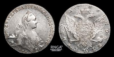 Рубль 1766 года, СПБ TI АШ