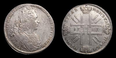 Рубль 1727 года, СПБ