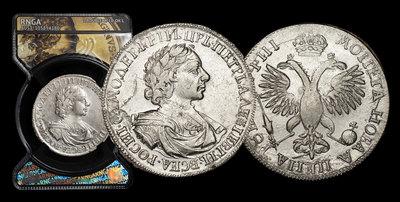 Рубль 1718 года, ОК L