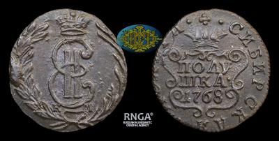 Полушка 1768 года, КМ 