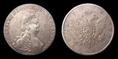 Рубль 1777 года, СПБ ФЛ. Новодел