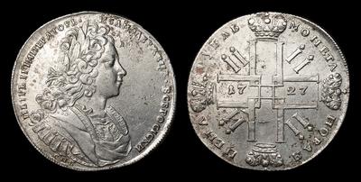 Рубль 1727 года, СПБ