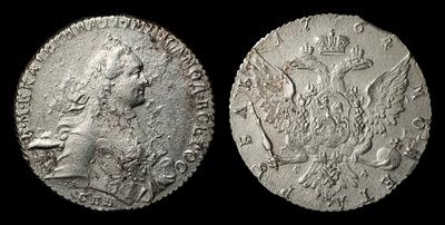 Рубль 1764 года, СПБ TI СА