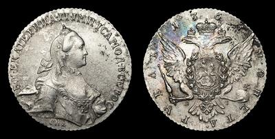 Рубль 1765 года, СПБ TI ЯI