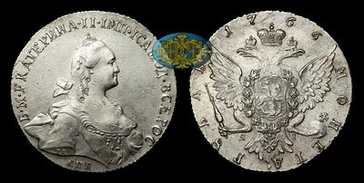 Рубль 1766 года, СПБ TI ЯI