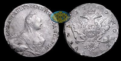 Рубль 1760 года, СПБ TI ЯI