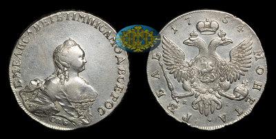 Рубль 1754 года, СПБ BS ЯI
