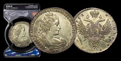 Рубль 1733 года