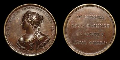 Медаль 1749 года “Смерть Княгини Ирины Трубецкой, 21 Июня 1749 года”