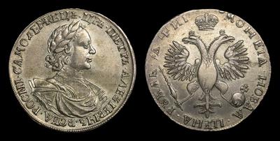 Рубль 1718 года, ОК L