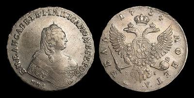 Рубль 1754 года, ММД EI