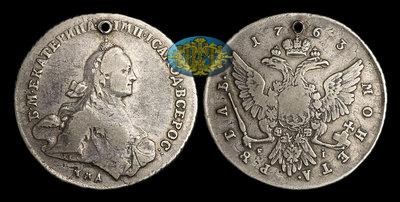 Рубль 1763 года, ММД TI EI (перечекан с рубля Петра III)