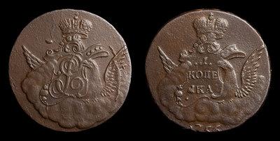 Копейка 1756 года,  т.н. «Барочная»