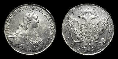 Рубль 1773 года, СПБ ТИ ѲЛ