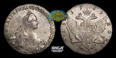 Рубль 1769 года, СПБ TI CA