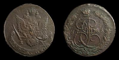 5 Копеек 1786 года, ЕМ