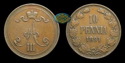 10 Пенни 1891 года