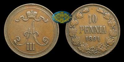 10 Пенни 1891 года