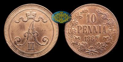 10 Пенни 1867 года