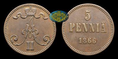 5 Пенни 1866 года