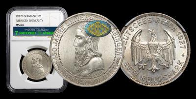 3 Рейхсмарки 1927 года, F. 