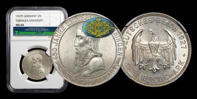 3 Рейхсмарки 1927 года, F. 