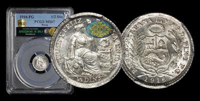 1/2 Динеро 1916 года, FG