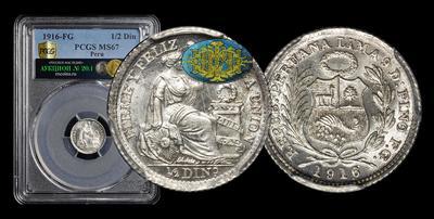 1/2 Динеро 1916 года, FG