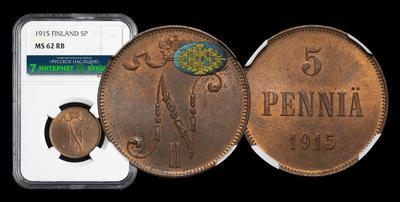 5 Пенни 1915 года