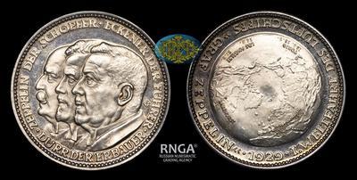 Медаль 1929 года. Полёт пассажирского дирижабля 