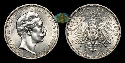 3 Марки 1908 года, А