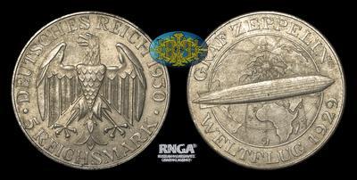 5 Рейхсмарок 1930 года, J. Полёт пассажирского дирижабля 