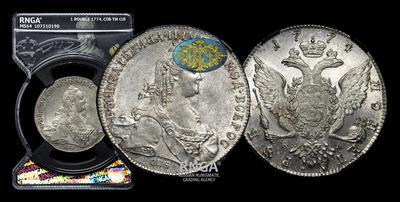 Рубль 1774 года, СПБ ТИ ФЛ