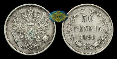 50 Пенни 1890 года, L