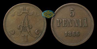5 Пенни 1866 года