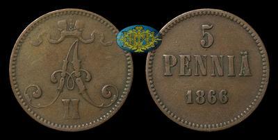5 Пенни 1866 года